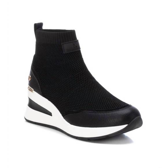 NEW XTI women's wedge sport booties in black - Picture 1 of 3